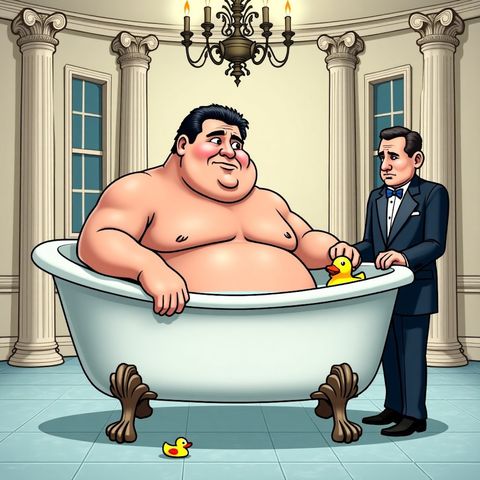What do you do when the leader of the free world gets stuck in a bathtub?