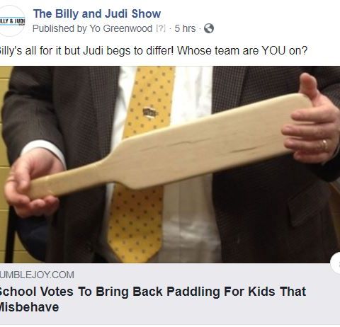 Texas School Brings The Paddle Back.  Is This Good Or Bad?  The Debate Rages