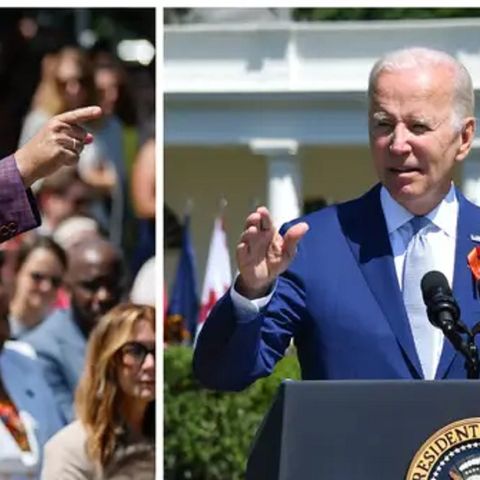 Joe Biden was interrupted by a heckler during his speech on gun control