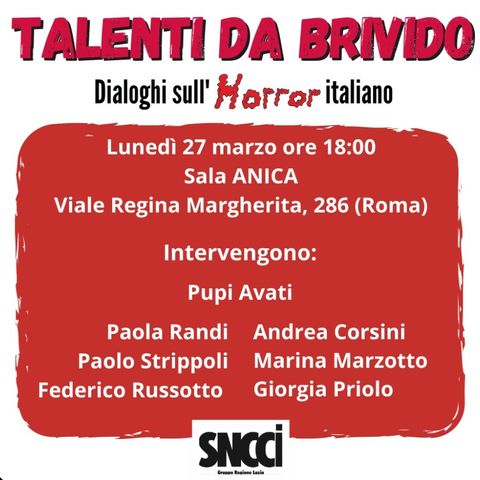 Talenti da brivido  Dialoghi sull’horror italiano