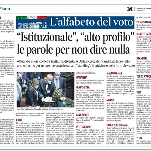 L' Alto profilo e l'inconsistenza del pensiero