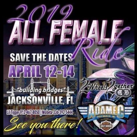 We in J Ville for the ALL FEMALE RIDE