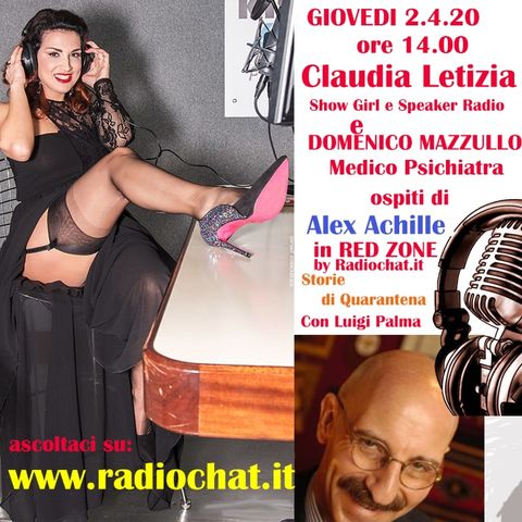 Claudia Letizia e il Prof. Dott. Domenico Mazzullo (Psichiatra) a RED ZONE