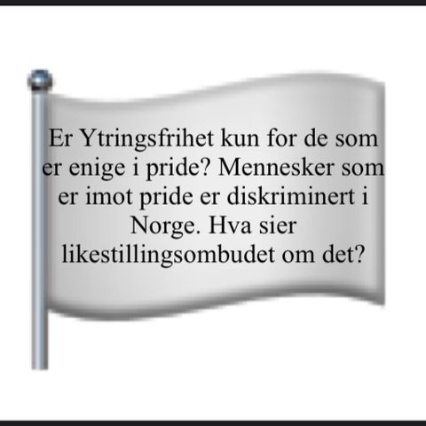 Er det ulovlig å være imot Pride i Norge?