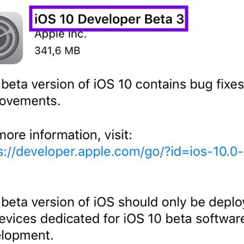 βeta 3 de macOS sierra, iOS10 y watchOS3