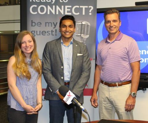 Matt Bramblett with GSU Entrepreneurship and Innovation Institute and Lexie Newhouse and Qazi Haq with papAR