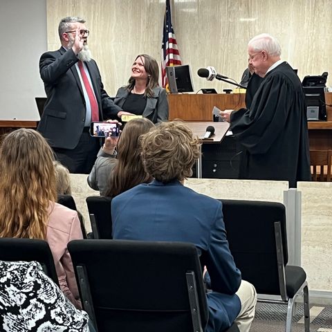 Swearing in of Jerrell Wise as the first judge of Brazos County's 472nd district court
