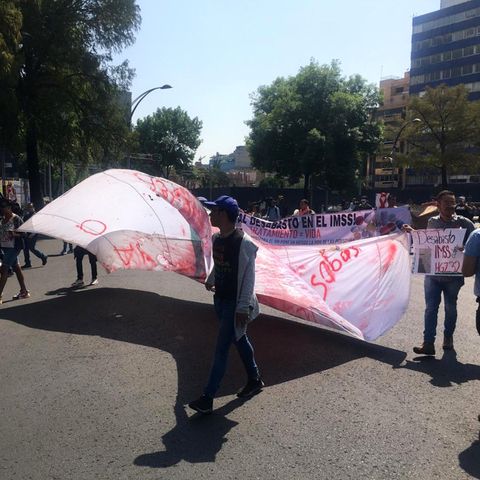 Manifestación por falta de medicamentos contra el VIH