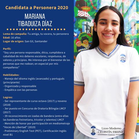 Entrevista a Mariana Tibaduiza, candidata a Personería Escolar 2020