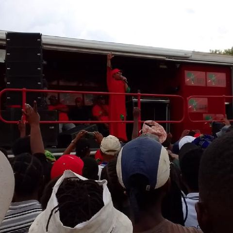 President of EFF Came To Coligny Tlhabologang at More Sports Ground
