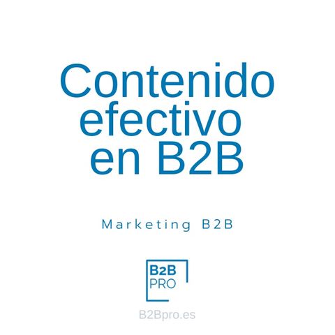 ¿ Que contenidos hacer en B2B ... realmente ?