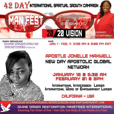Marriages| Apostle Jonelle Maxwell| 42 Day Manifest 20/20 Vision