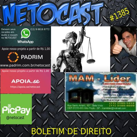 NETOCAST 1385 DE 07/01/2021 - BOLETIM DE DIREITO