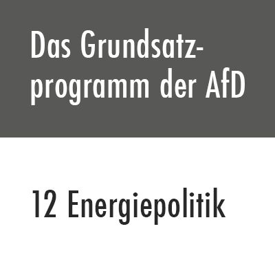 Das Grundsatzprogramm der AfD – 12 Energiepolitik