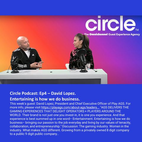 Circle Podcast_ Ep4 - David Lopez. Entertaining is how we do business.