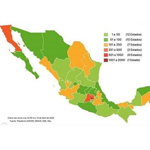 En México, 233 muertos y 3 mil 844 casos de Covid-19