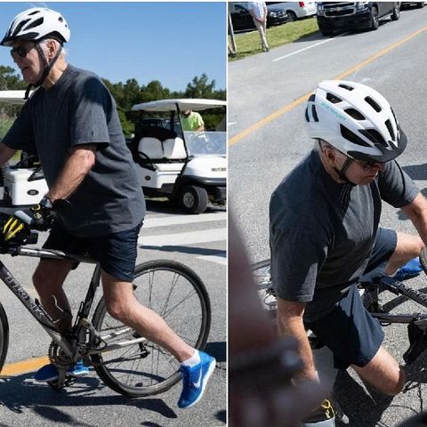 Joe Biden gets heckled while riding his bike near his Delaware beach house