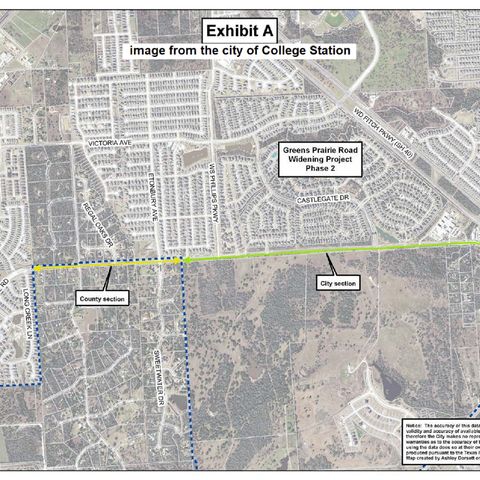 College Station city council approves an interlocal agreement with Brazos County to widen a stretch of Greens Prairie Road