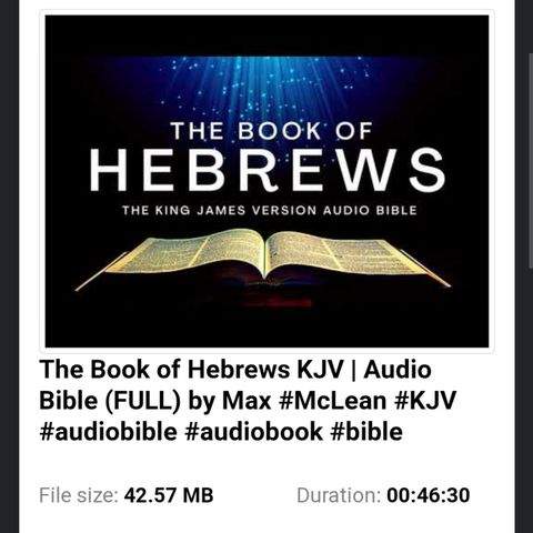 The Book of Hebrews KJV | Audio Bible (FULL) by Max #McLean #KJV #audiobible #audiobook #bible