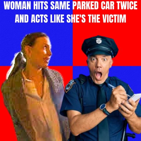 Woman Hits Same Parked Car Twice and Acts Like She's the Victim