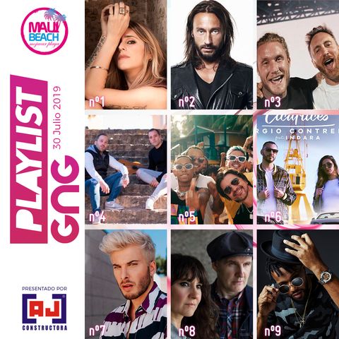PLAYLIST GNG - Las 30 canciones más importantes del momento - 30 Julio 2019