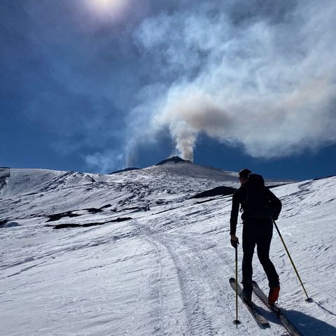 Sull'Etna con gli sci