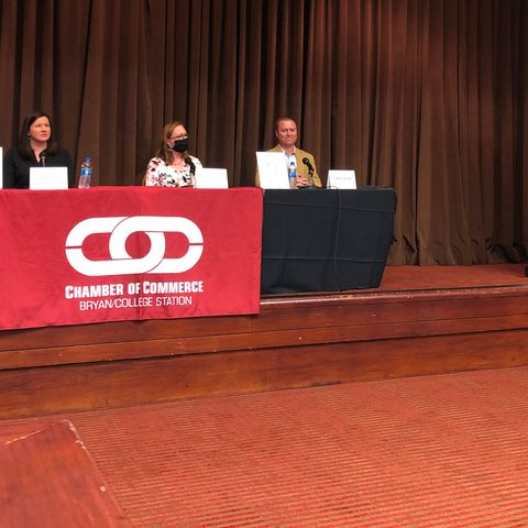 College Station ISD school board candidates at the B/CS chamber of commerce forum, October 18 2021