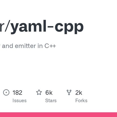 GitHub - jbeder/yaml-cpp: A YAML parser and emitter in C++