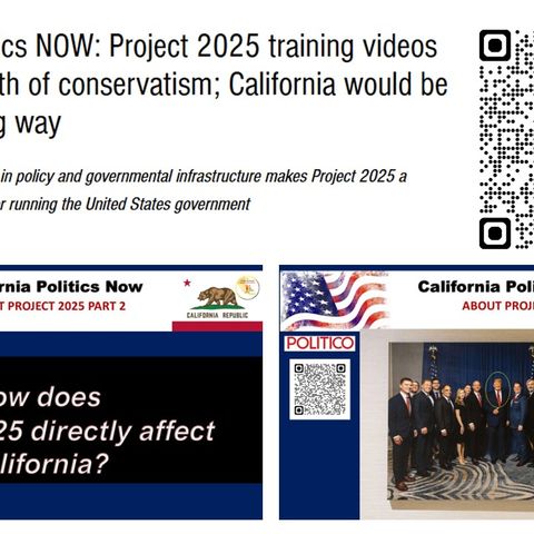 CA Politics Now: Project 2025 Part II--Project 2025 appeals to the select few--that is, only the conservatives