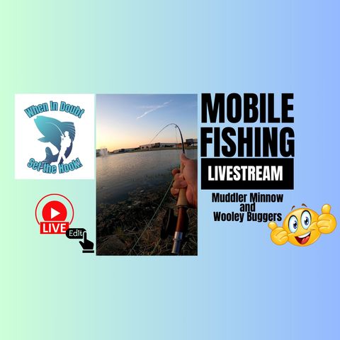 Pond Fly Fishing Muddler Minnows and Wooley Buggers - Mobile Fishing Livestream 37 (Audio Podcast)