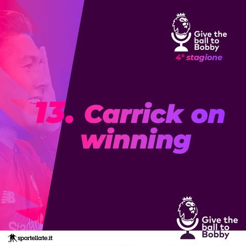 Carrick on winning