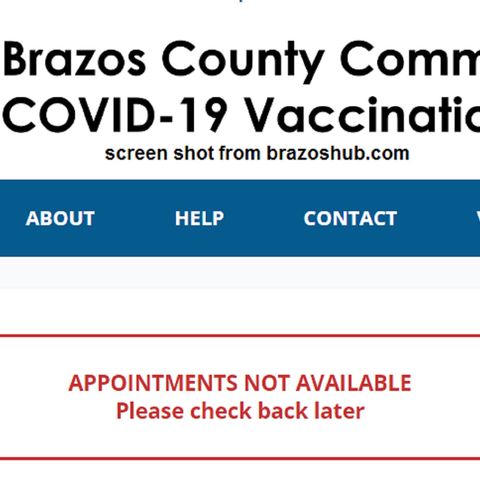 brazoshub.com is the new website to make pandemic vaccination appointments at the Brazos Center