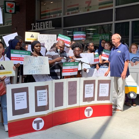 MBTA Officials Discuss Future While Protesters Rally Outside