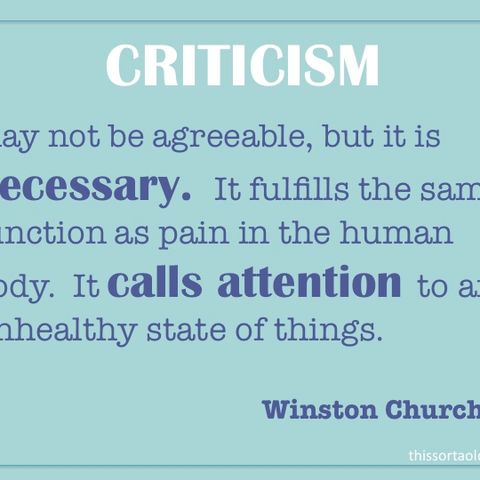 How to deal with Criticism?