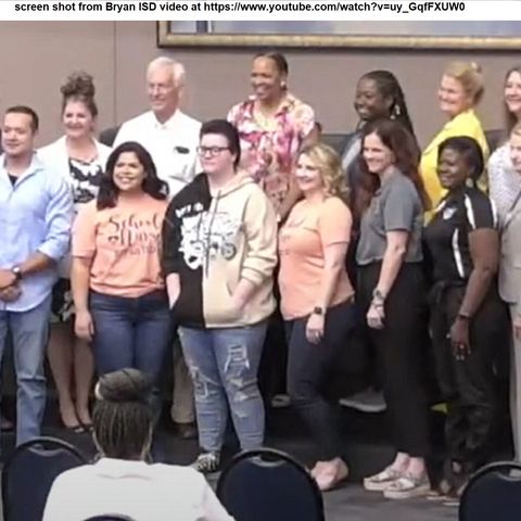 Bryan ISD students, teachers, nurses, and a school resource officer are recognized for saving the life of a Bryan High student