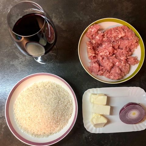 Risotto con l'Amarone e il Tastasal - Fogolare Veneto