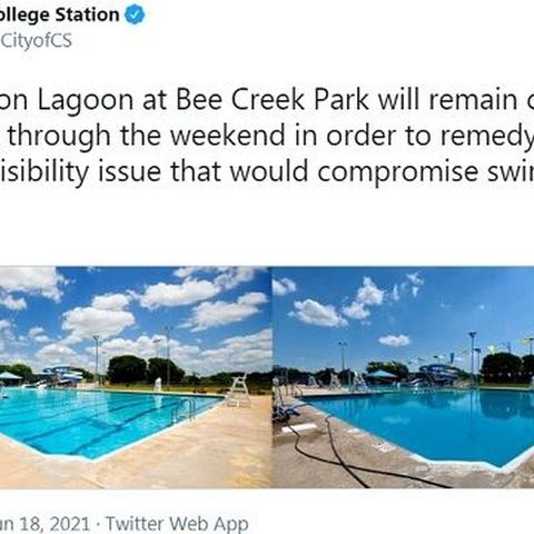 College Station's Adamson Lagoon pool closed due to cloudy water