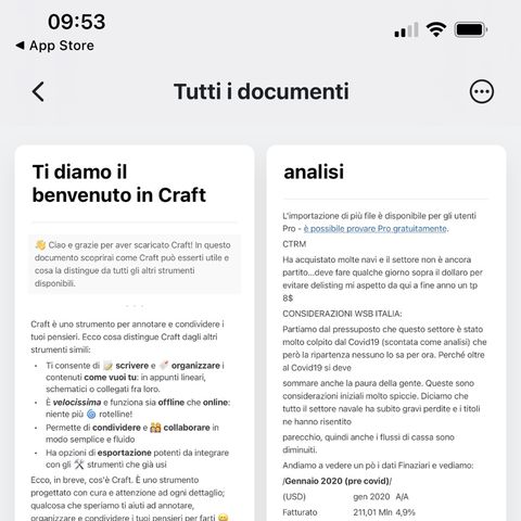 Craft editor di documenti per iOS