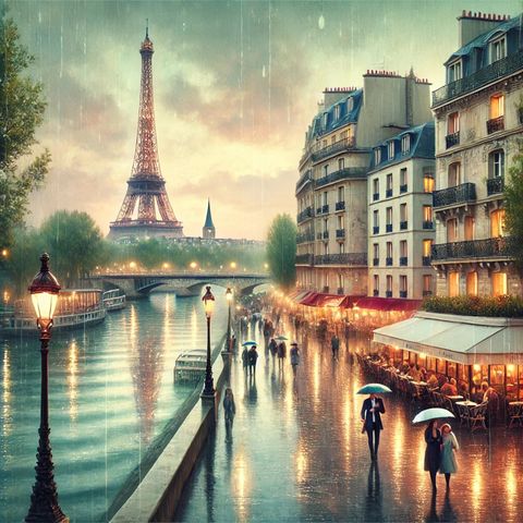 "I find that Paris is most beautiful in the rain."