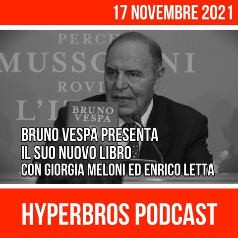 Bruno Vespa presenta il suo nuovo libro, con Enrico Letta e Giorgia Meloni
