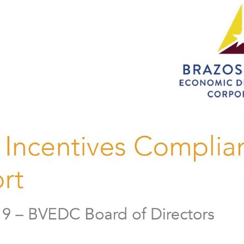 Brazos Valley Economic Development Corporation reports seven economic incentive agreements exceeded benchmarks in 2018