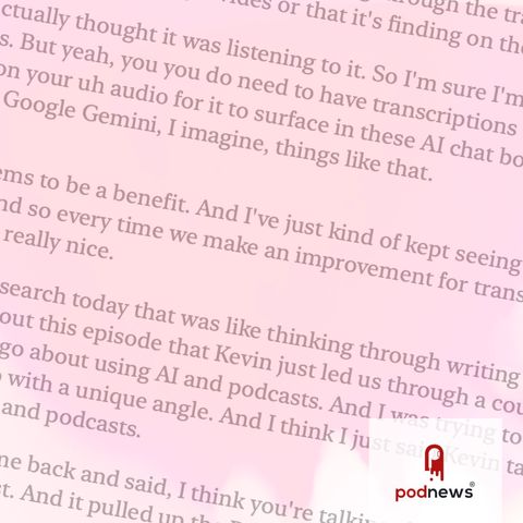 Buzzsprout adds free transcripts