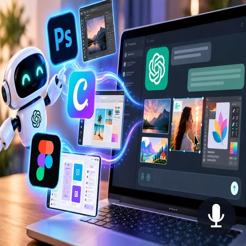 Plugin ChatGPT Photoshop Canva e Figma dentro la chat