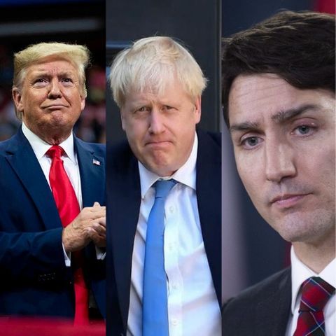 Comparación Trump, Johnson y Trudeau