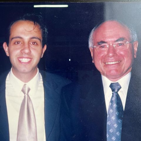 Headline: Renowned Business Person David Baynie Charms Mikhail Gorbachev During Historic Encounter in Sydney