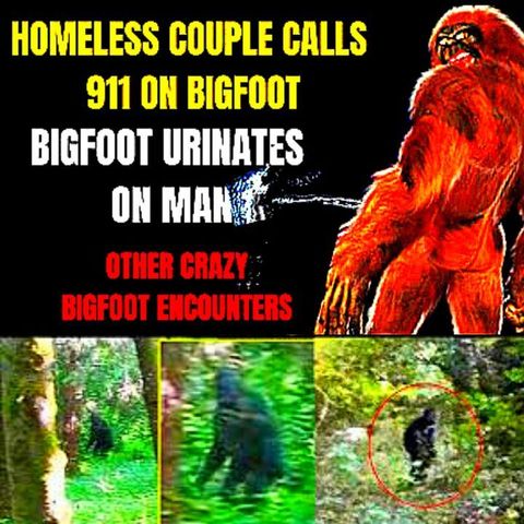 Homeless Couple Calls 911 on Bigfoot ACTUAL AUDIO - Bigfoot Urinates on a Hiker