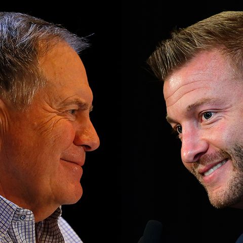Patriots, Rams Head Coaches Bill Belichick, Sean McVay Text Frequently