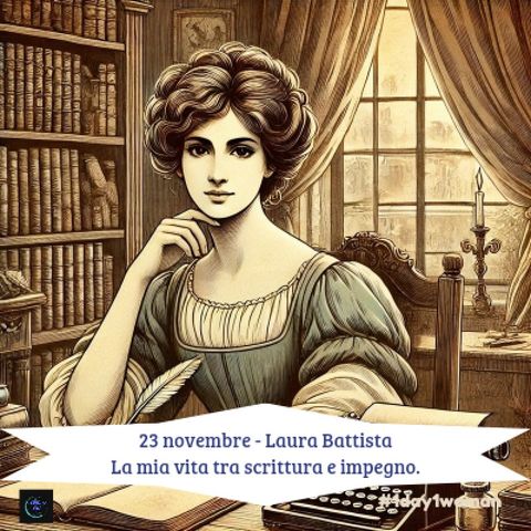 #1day1woman 23 novembre Laura Battista: la mia vita tra scrittura e impegno.