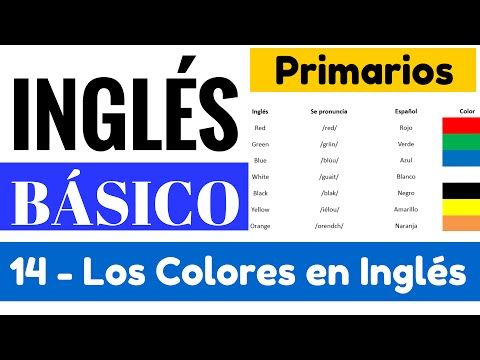 14. Los colores más importantes y su pronunciación en inglés Yes en Inglés 1 [Video 14]