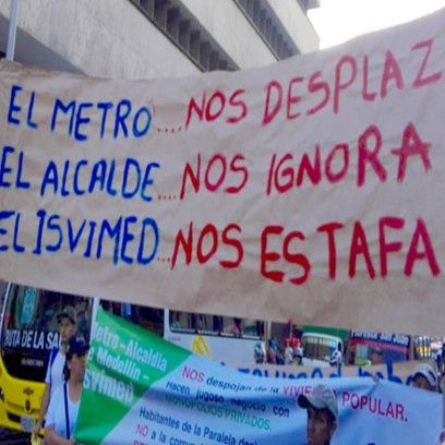 El Metro: Desalojos en el Barrio La paralela. Protesta ciudadana